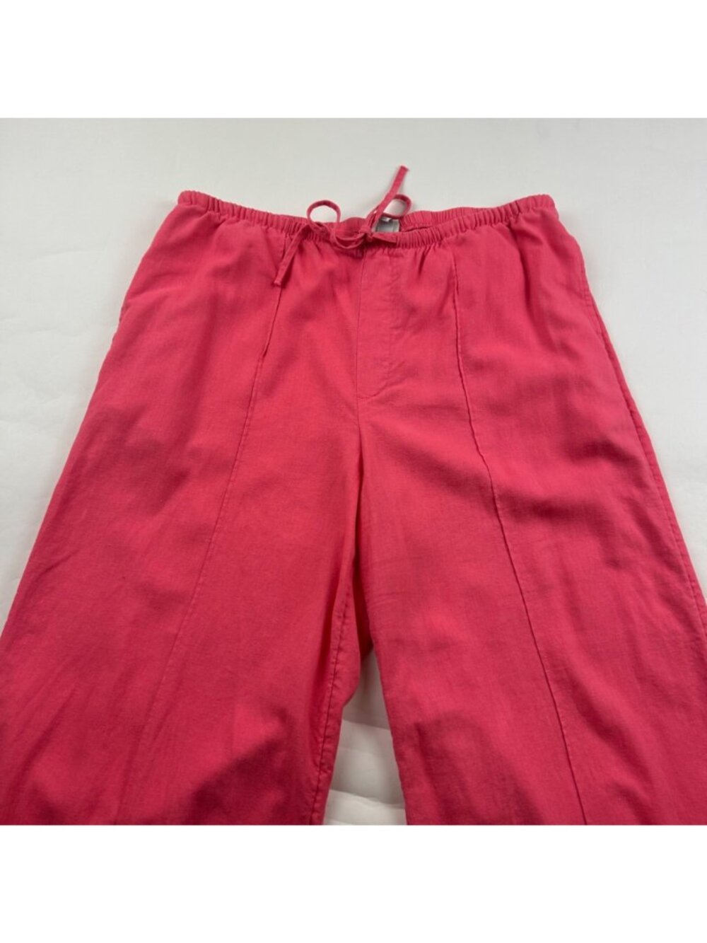 A New Day Coral Linen Blend Wide Leg Lounge Pant L - Picture 2 of 7